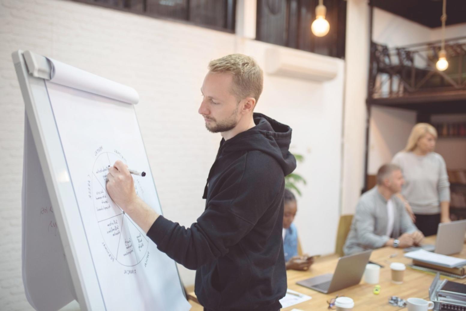 Gráficos de flujo de caja y análisis financiero en pantalla de ordenador